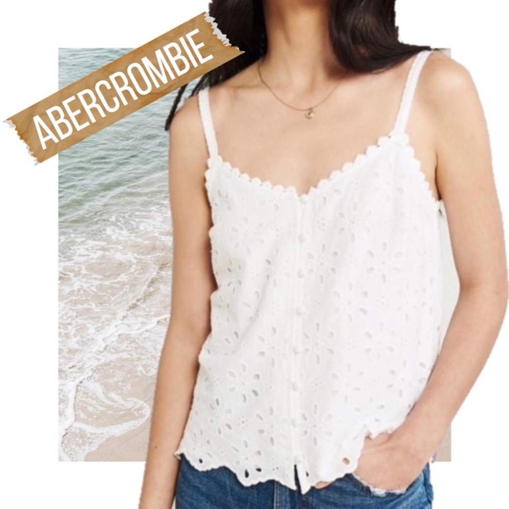 🕊Abercrombie and Fitch Eyelet Button-Down Cami
